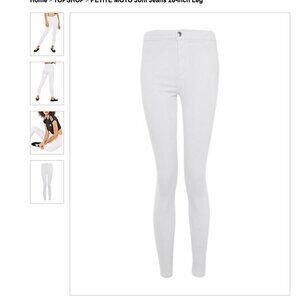 BNWT TOPSHOP PETITE  JONI MOTO JEANS HI WAISTED 28 INCH LEG SZ 24 L28